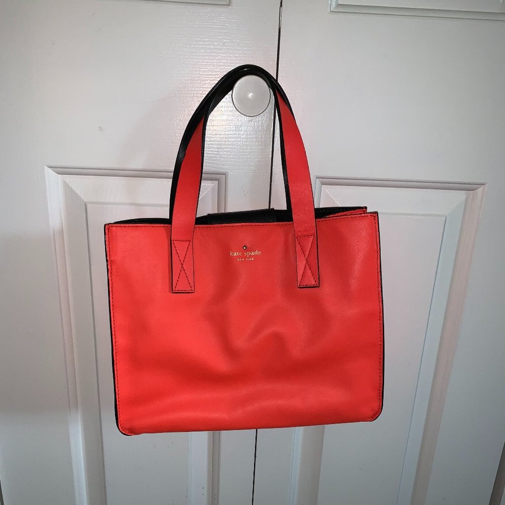 Kate Spade Neon Orange Tote Purse